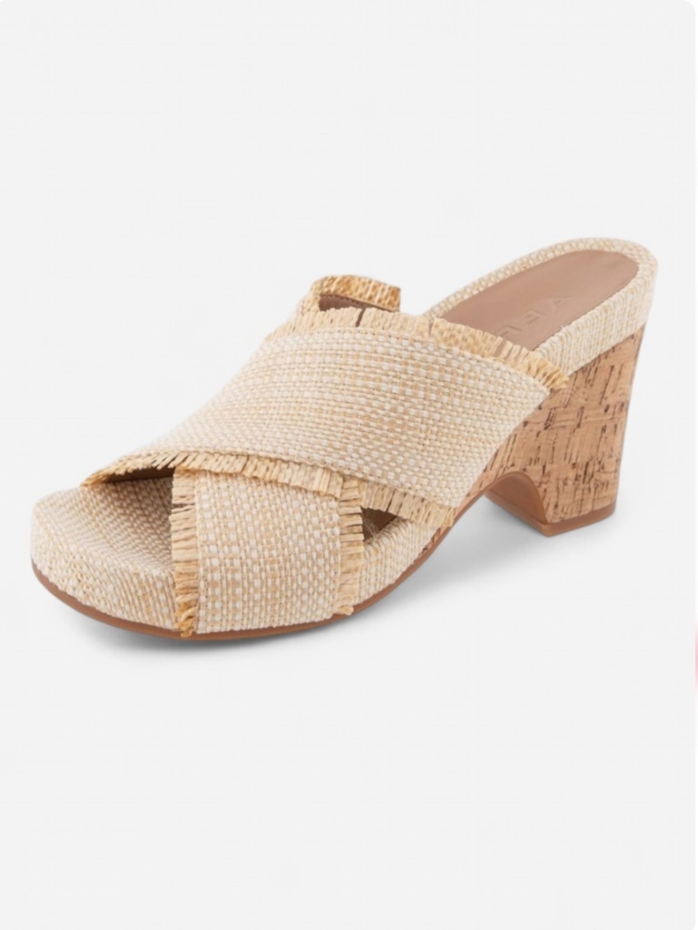 AEROSOLES Madina Natural Beige Woven Wedge Heel NO Box Size 9